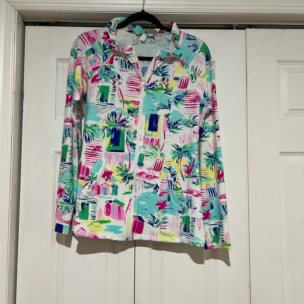 🩷💚Aryeh Multicolor Tropical Print Jacket Large